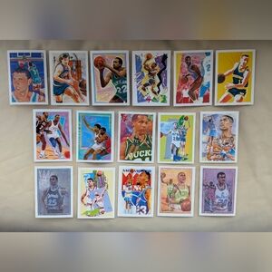 1990-91 NBA Hoops All Star Lot (11) John Stockton Chris Mullin Joe Dumars Parish